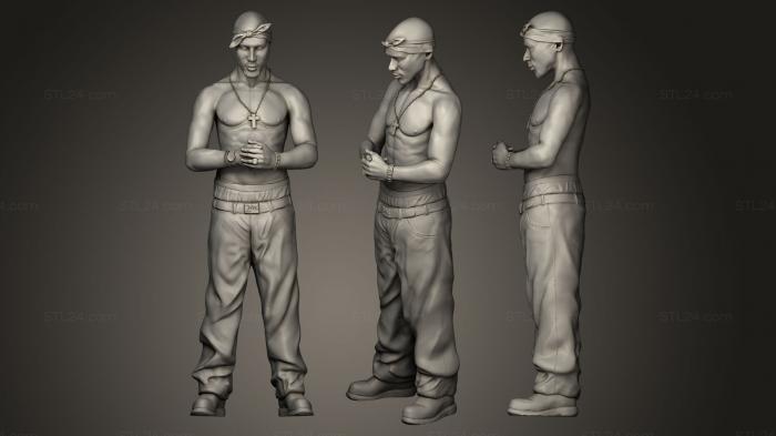 Statues of famous people (Tupac Shakur, STKC_0119) 3D models for cnc